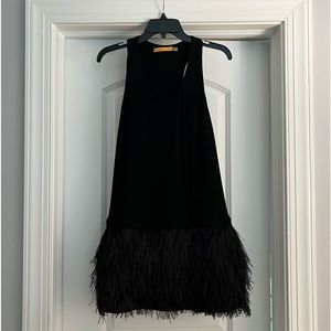 Alice + Olivia | Francesca Feather Dress | Size: Medium | Black | Party |